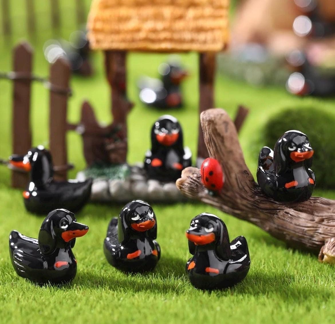 5pc Dachshund Wiener Dog Rubber Ducks Mini Resin Set, Funny Puppy Duck Decor, Fairy Garden, Jeep Ducks, Cruise Ducks Gift - Thumbnail 3
