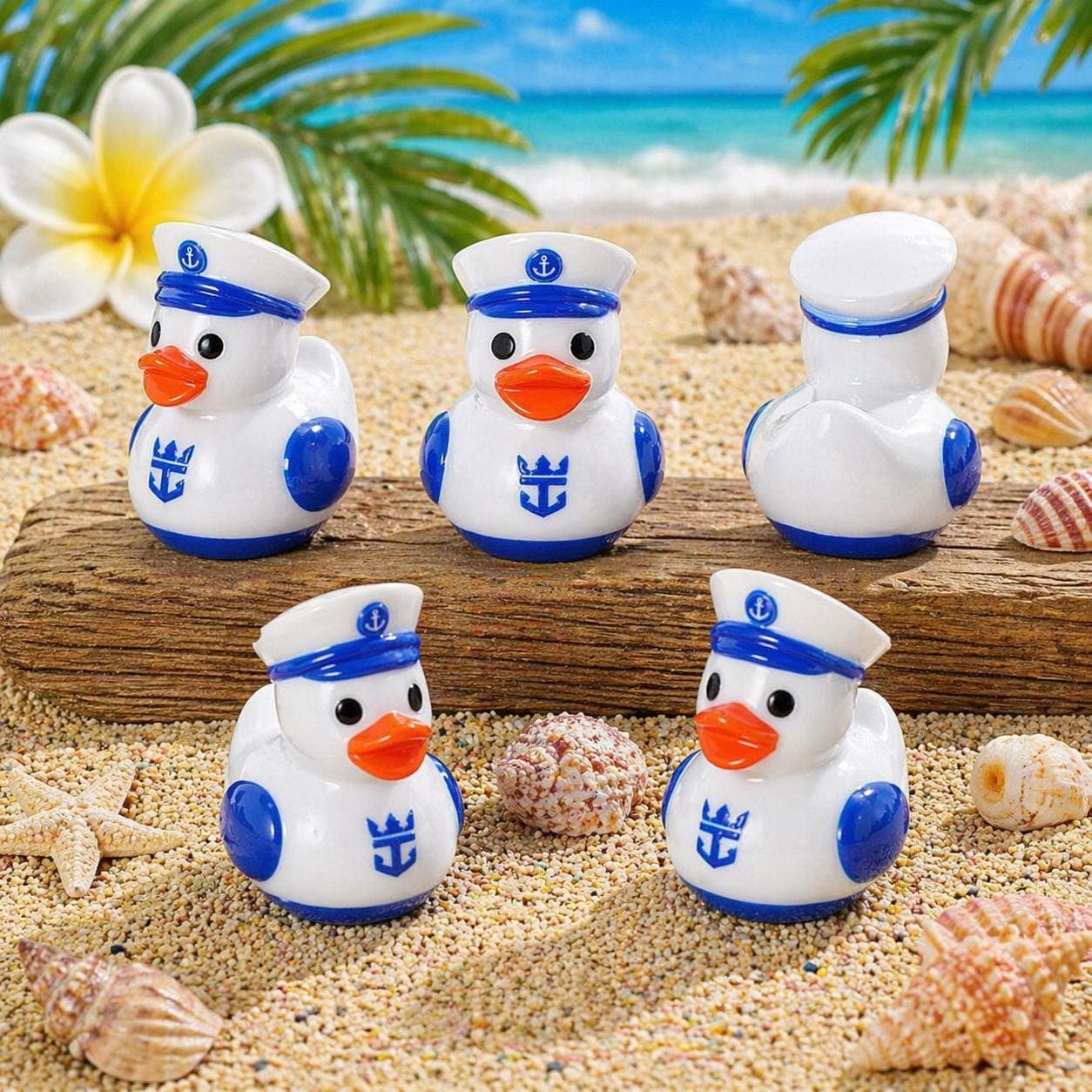 Set of 5 Mini Resin Sailor Ducks – Royal Caribbean Inspired Cruise Game - Thumbnail 3