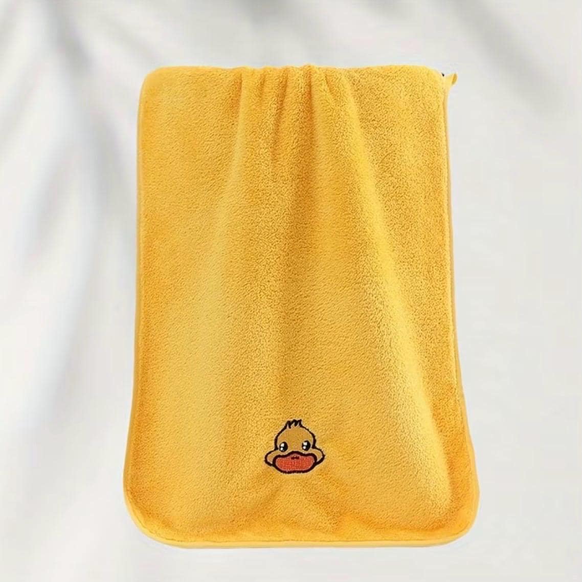 Cute Little Yellow Duck Bath Towel Set, Embroidered Duck Towels, Soft Quick Dry Bathroom Towels, Travel Towel Set, Duck Lover Gift - Thumbnail 6