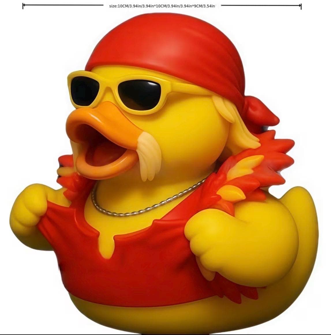 Hulk Hogan Inspired Rubber Duck Figurine | Wrestling Duck Collectible | Funny Resin Duck Decor | WWE Fan Gift | Jeep & Cruise Duck - Thumbnail 2