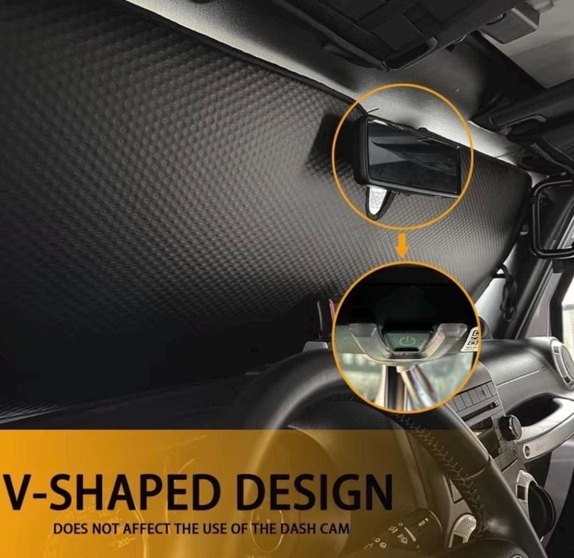 Duck Windshield Sunshade for Jeep Wrangler & Gladiator, Funny Duck Heat Shield Sun Visor Cover, Foldable UV Blocker for Jeep Truck or Car - Thumbnail 8