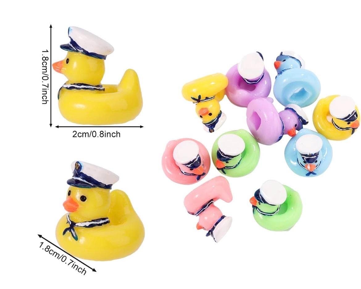 Mini Captain Duck Floaties Set of 5, Cruise & Jeep Ducks - Thumbnail 2