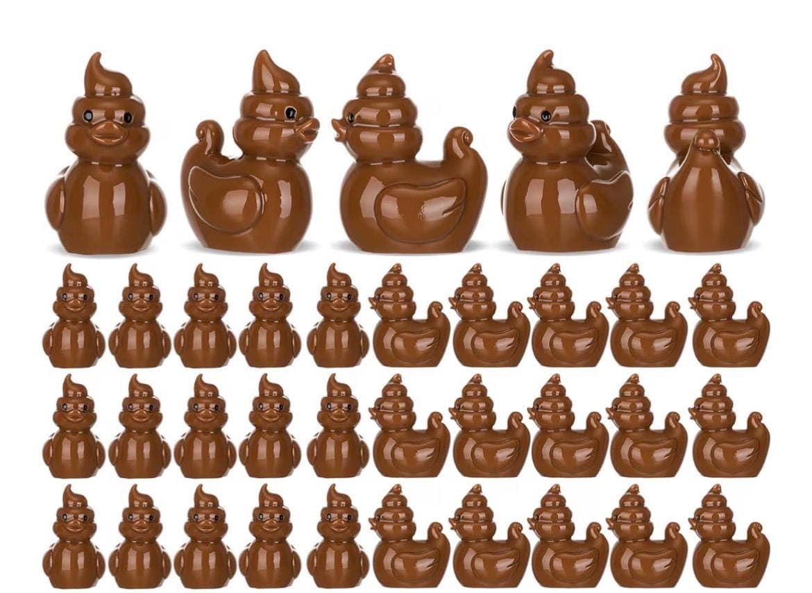 Set of 5 Mini Poop Duck Resin Figurines: Prank Toys, Cruise Ducks, Party Favors - Thumbnail 4
