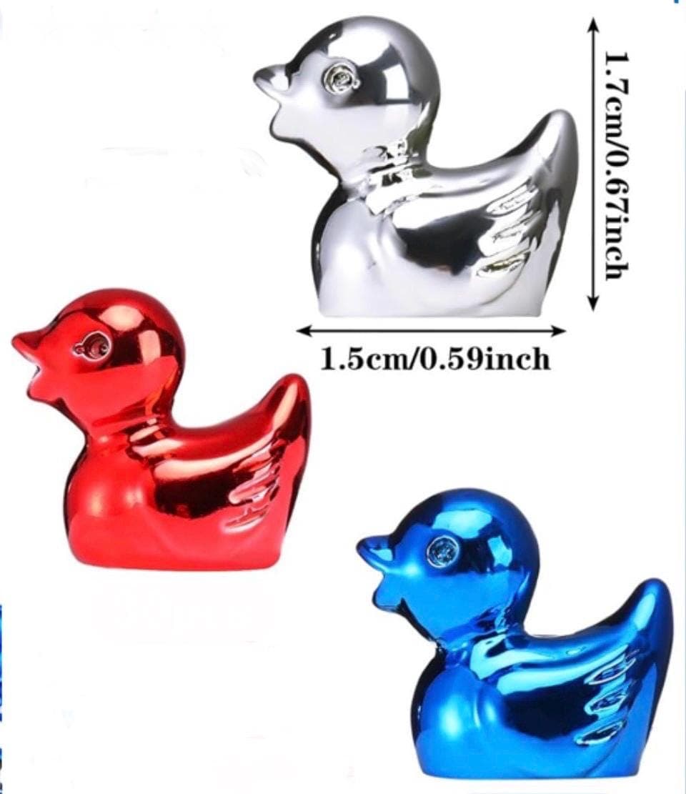 Set of 10 Shiny Patriotic Mini Resin Ducks, Cruise Jeep Decor, Tiny Figurines - Thumbnail 2