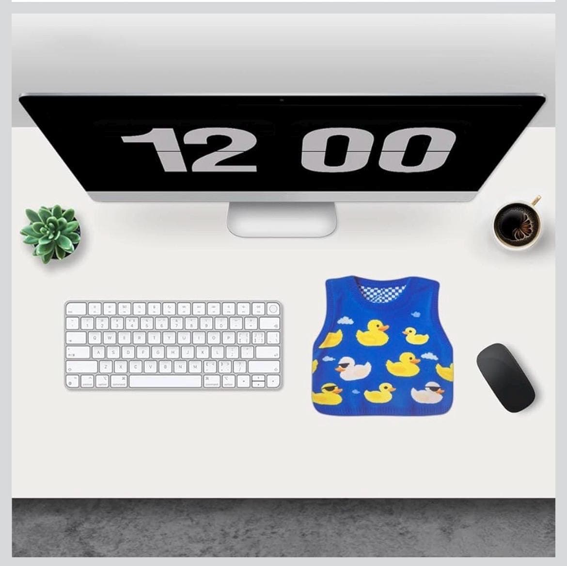 Cute Duck Sweater Mouse pad, Wireless Mouse Desktop Accessory, Non Slip Rubber Base Travel Mouse pad, Suitable for Desktop, Computer, Laptop - Thumbnail 3