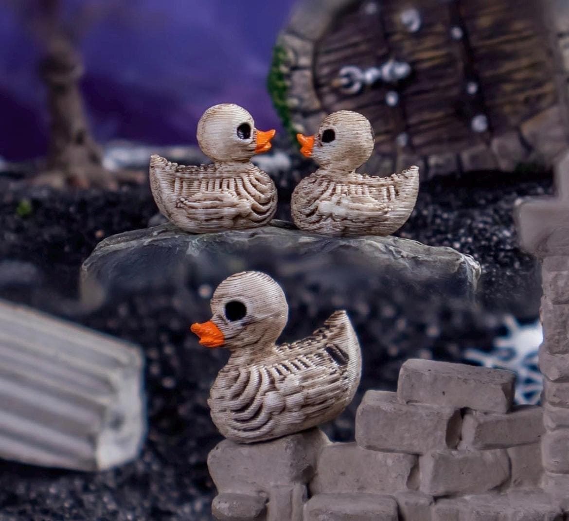 5pc Skeleton Duck Set, Horror Mini Ducks, Gothic Resin Ducks, Jeep Ducks, Cruise Ducks, Tiny Ducks to Hide, Spooky Cute Decor - Thumbnail 5