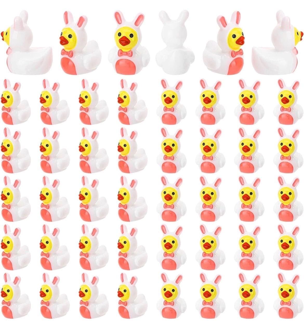 Set of 5 Bunny Duck Mini Resin Figurines, Cute Rabbit Ducks, Jeep Ducks, Cruise Ducks, Spring Decor, Party Favors, Collectible Ducks - Thumbnail 5