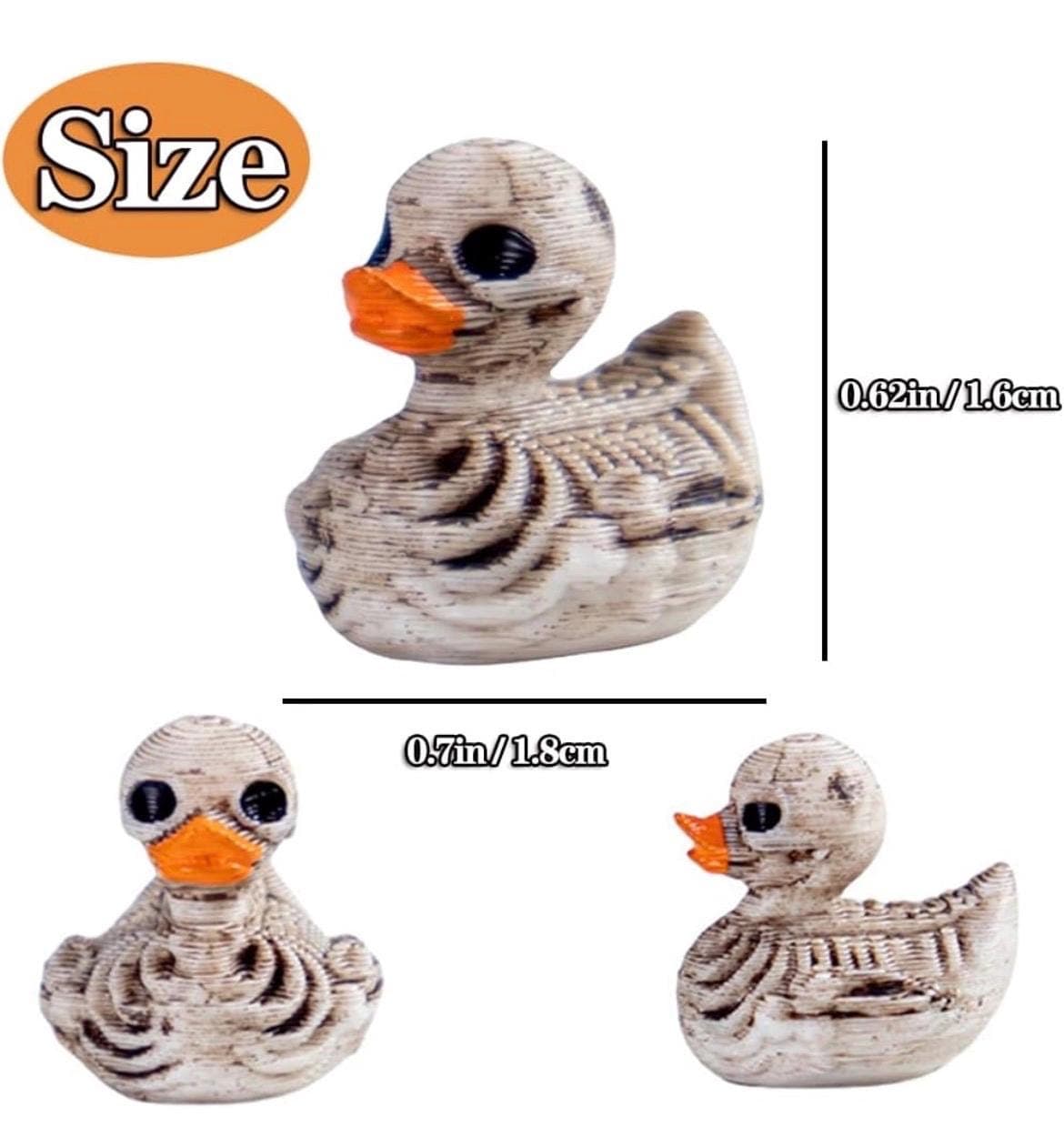 5pc Skeleton Duck Set, Horror Mini Ducks, Gothic Resin Ducks, Jeep Ducks, Cruise Ducks, Tiny Ducks to Hide, Spooky Cute Decor - Thumbnail 2