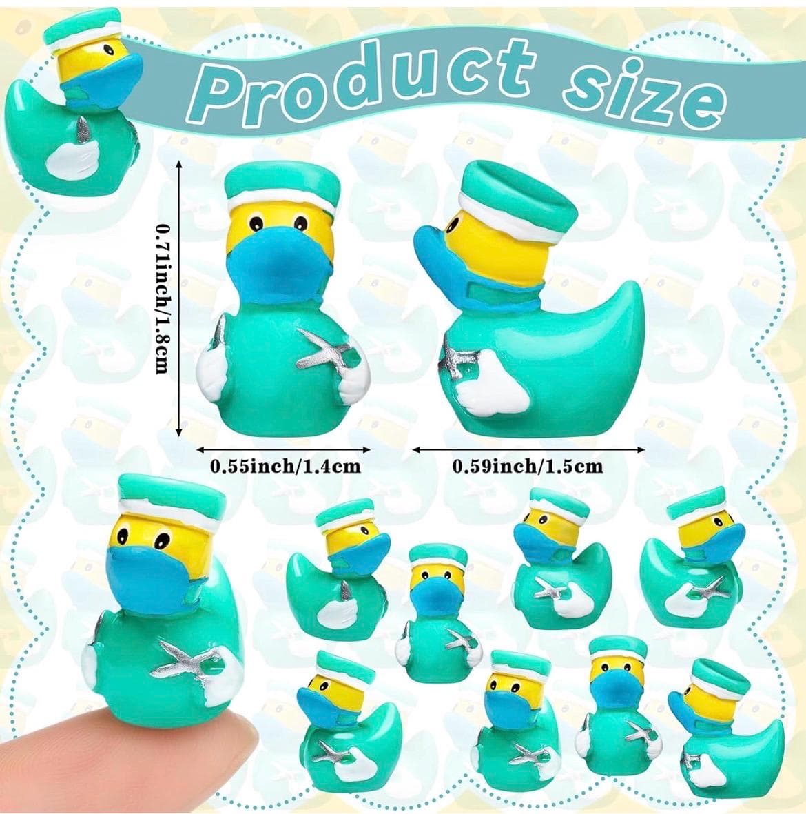 5pc Mini Doctor Resin Ducks, Resin Rubber Duck Set, Medical Ducks, Healthcare Gift, Party Favors, Jeep Ducks, Cruise Ducks - Thumbnail 3