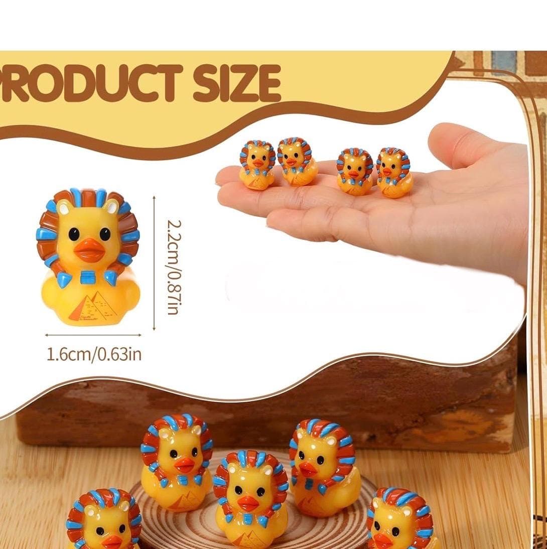 Set of 8 Pharaoh Resin Ducks | Micro Mini Egyptian Figures for Crafts, Fairy Gardens - Thumbnail 3