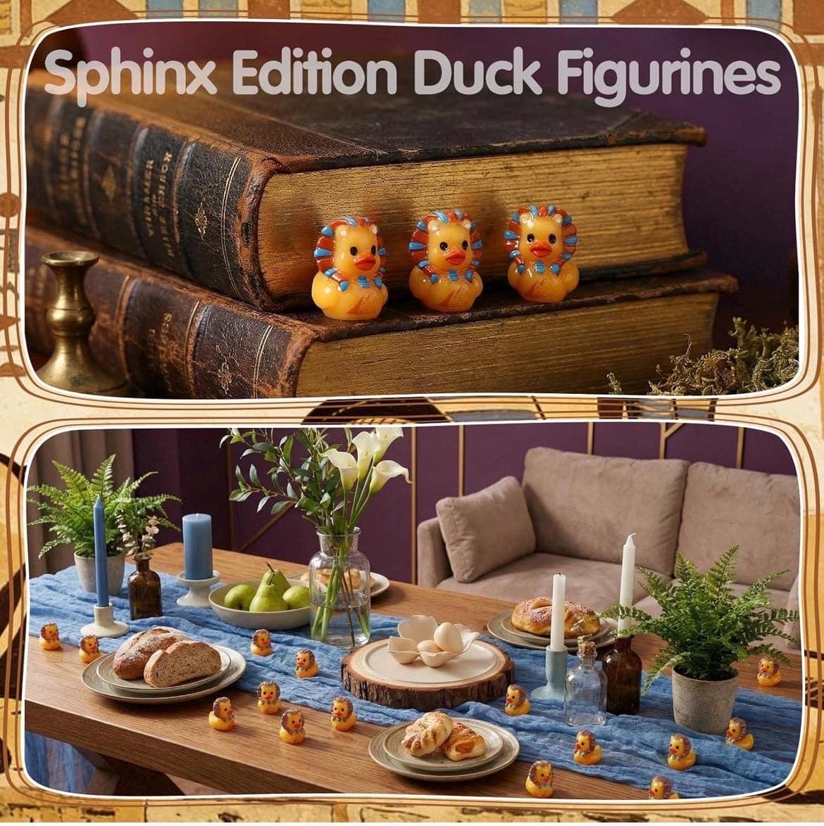 Set of 8 Pharaoh Resin Ducks | Micro Mini Egyptian Figures for Crafts, Fairy Gardens - Thumbnail 5