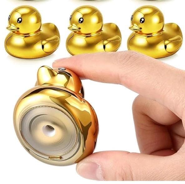 Set of 2 Gold Electroplated Rubber Ducks – 2 Inch Mini Luxury Decor - Thumbnail 2