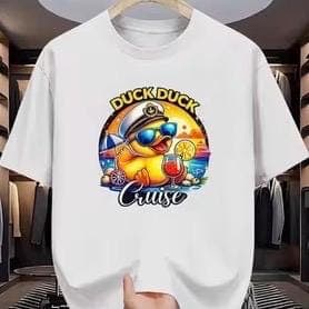 Duck Duck Cruise T-Shirt | Cruise Duck Shirt Funny Vacation Tee | Jeep Duck Cruise Gift | Tropical Beach Graphic Tee Adult S-XXXL - Image 1