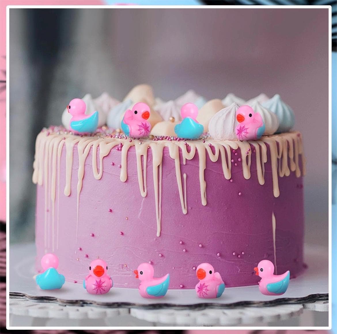 Mini Spider Woman Duck Set – 5pcs Pink Resin Ducks, Jeep Ducks, Cruise Ducks, Cute Hero Inspired Ducks, DIY Crafts, Collectible Ducks - Thumbnail 5