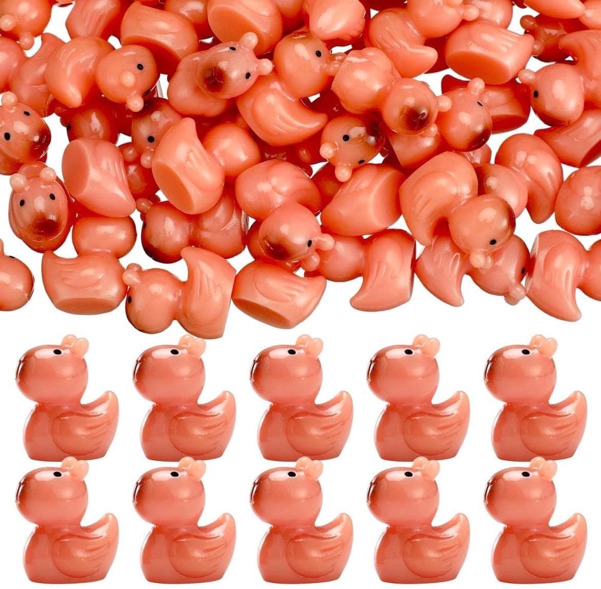 Mini Capybara Duck Figurines 10 Piece Set, Tiny Resin Ducks, Cute Cake Toppers, Fairy Garden Decor, Jeep Ducks Cruise Ducks - Thumbnail 3