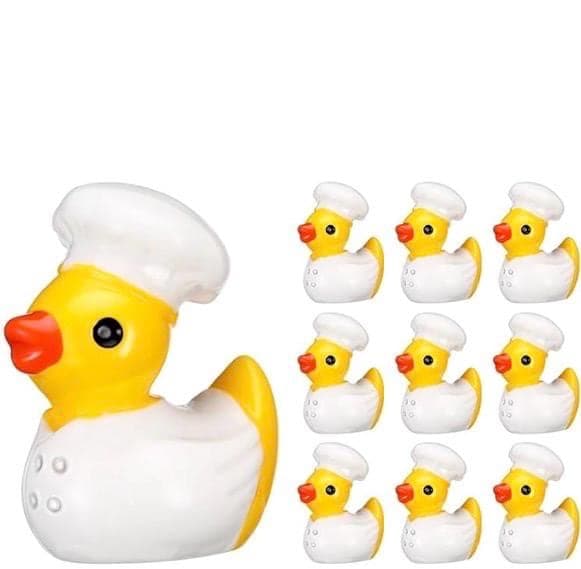 10 Piece Mini Chef Resin Ducks: Kitchen Decor, Party Favors, Jeep, Cruise - Thumbnail 4