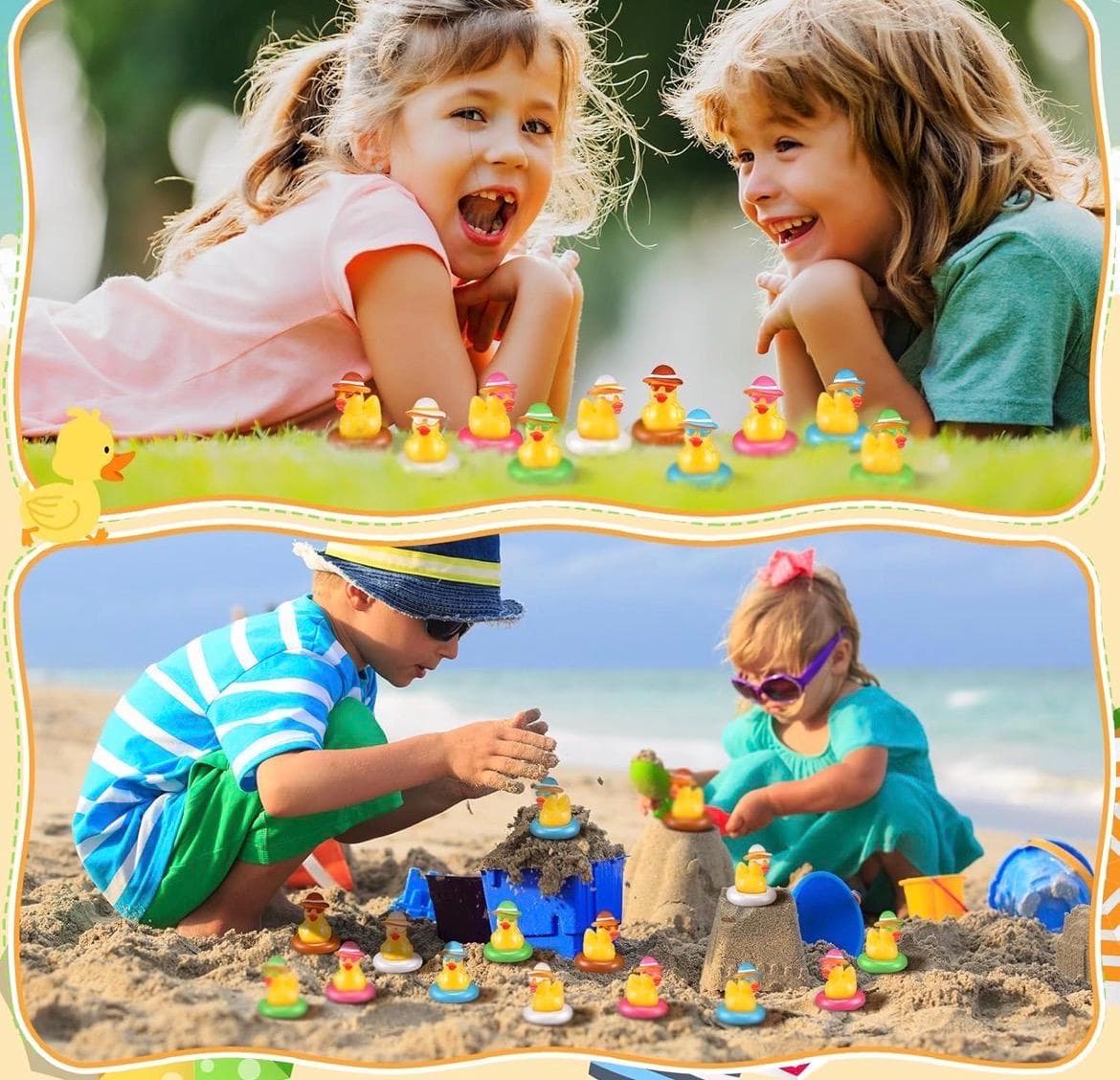 5 Pc Summer Pool Floaty Duck Set Mini Resin Figurines Gift Jeep & Cruise Ducks - Thumbnail 6