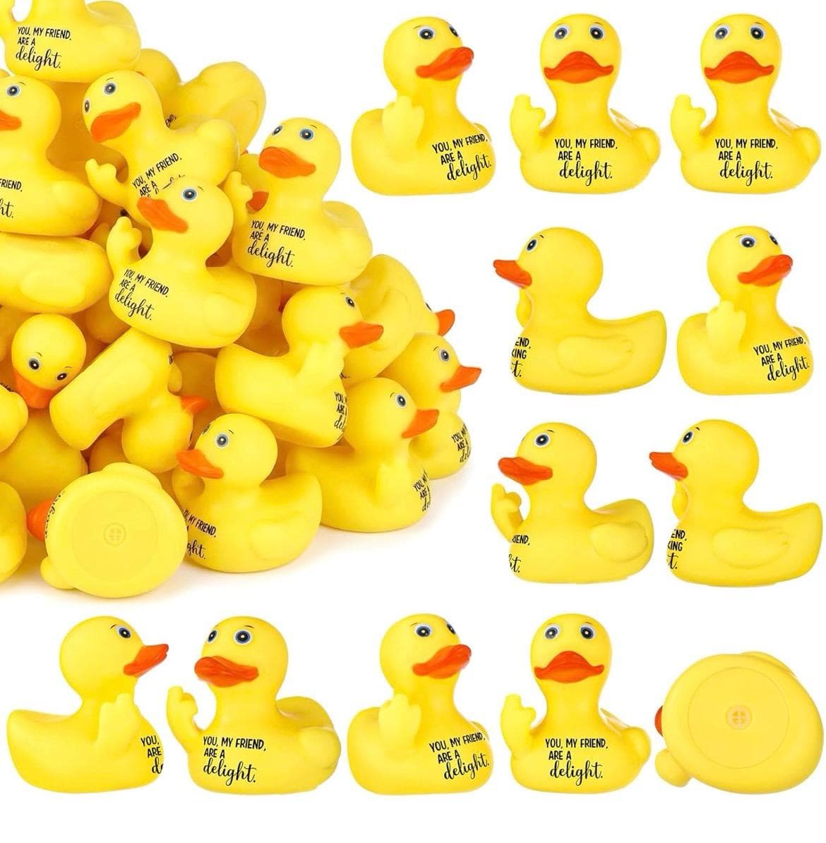 Set of 2 Middle Finger Rubber Ducks | Funny Cuss Word Gag Gift (2.17in) - Thumbnail 3