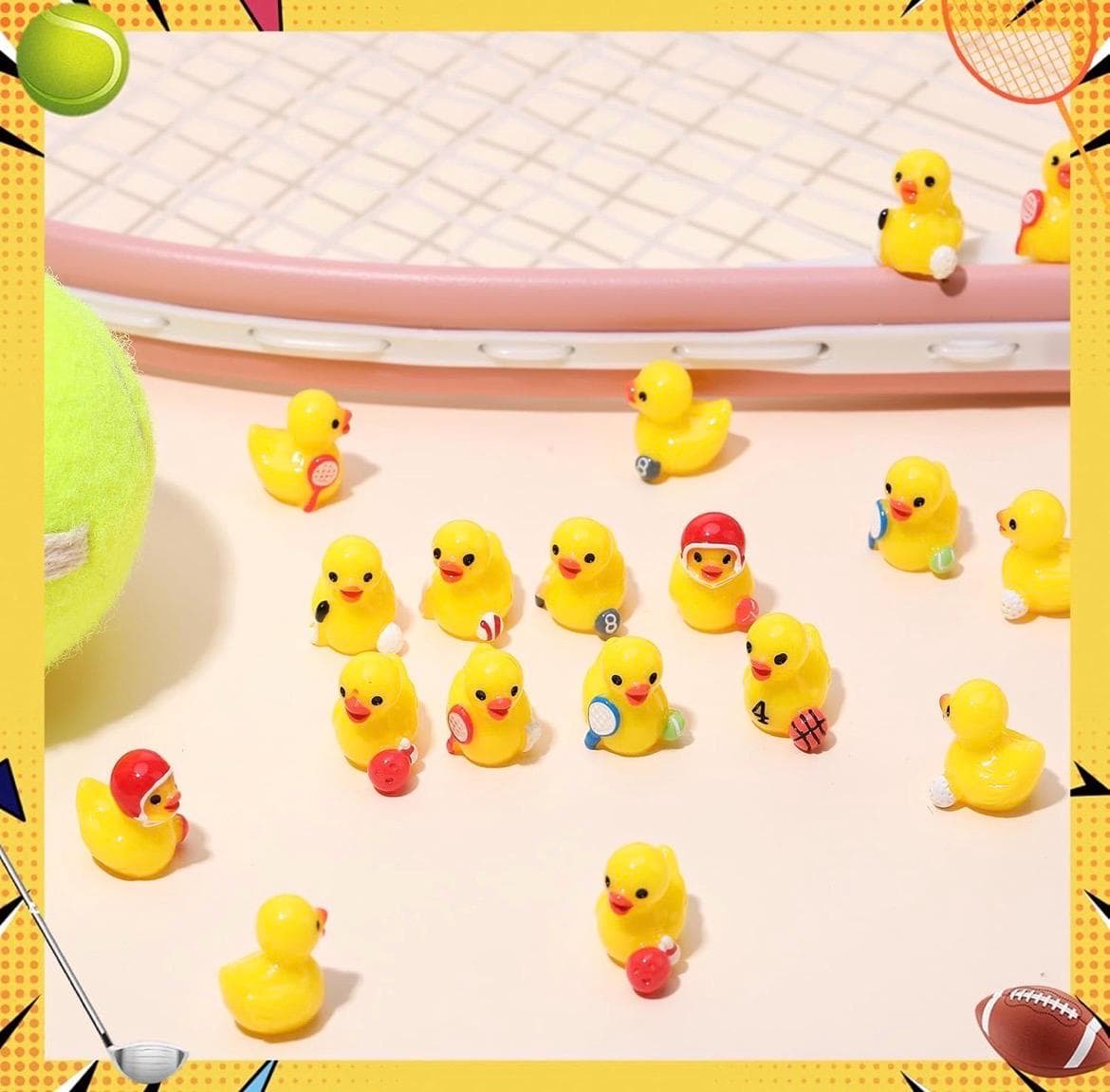 Set of 8 Mini Sports Ducks Resin, Jeep Ducks, Cruise Ducks Gift - Thumbnail 5