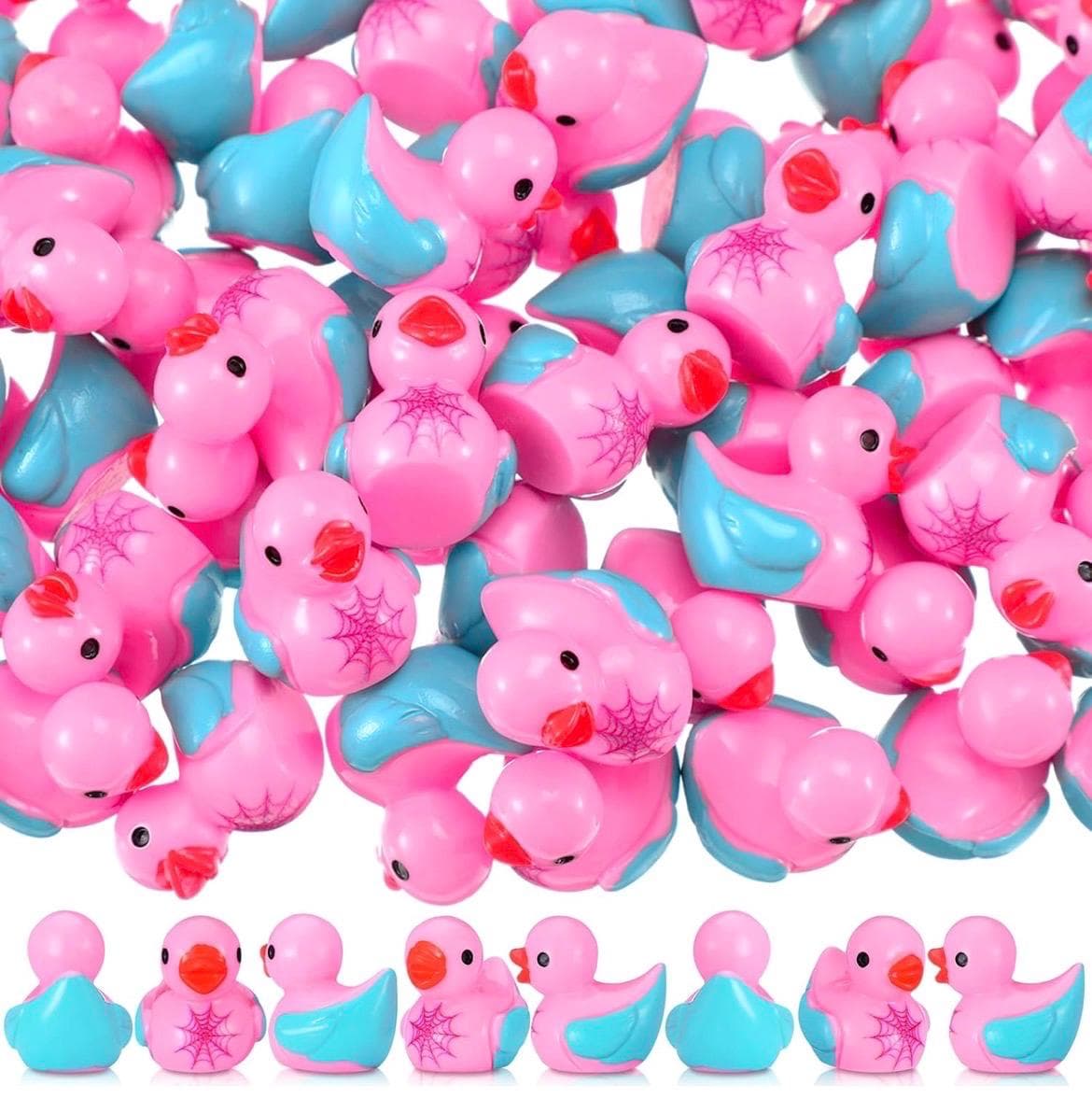 Mini Spider Woman Duck Set – 5pcs Pink Resin Ducks, Jeep Ducks, Cruise Ducks, Cute Hero Inspired Ducks, DIY Crafts, Collectible Ducks - Thumbnail 3
