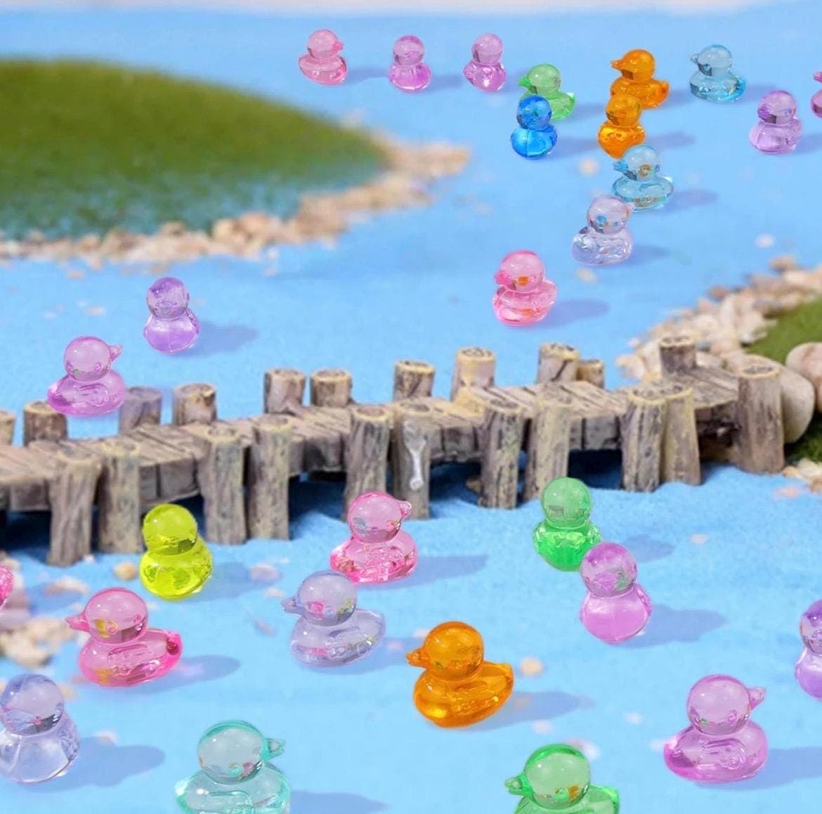 20 PCS Mini Resin Ducks – Colorful Random Mix for Crafts, Jeep, Cruise (0.94in) - Thumbnail 6