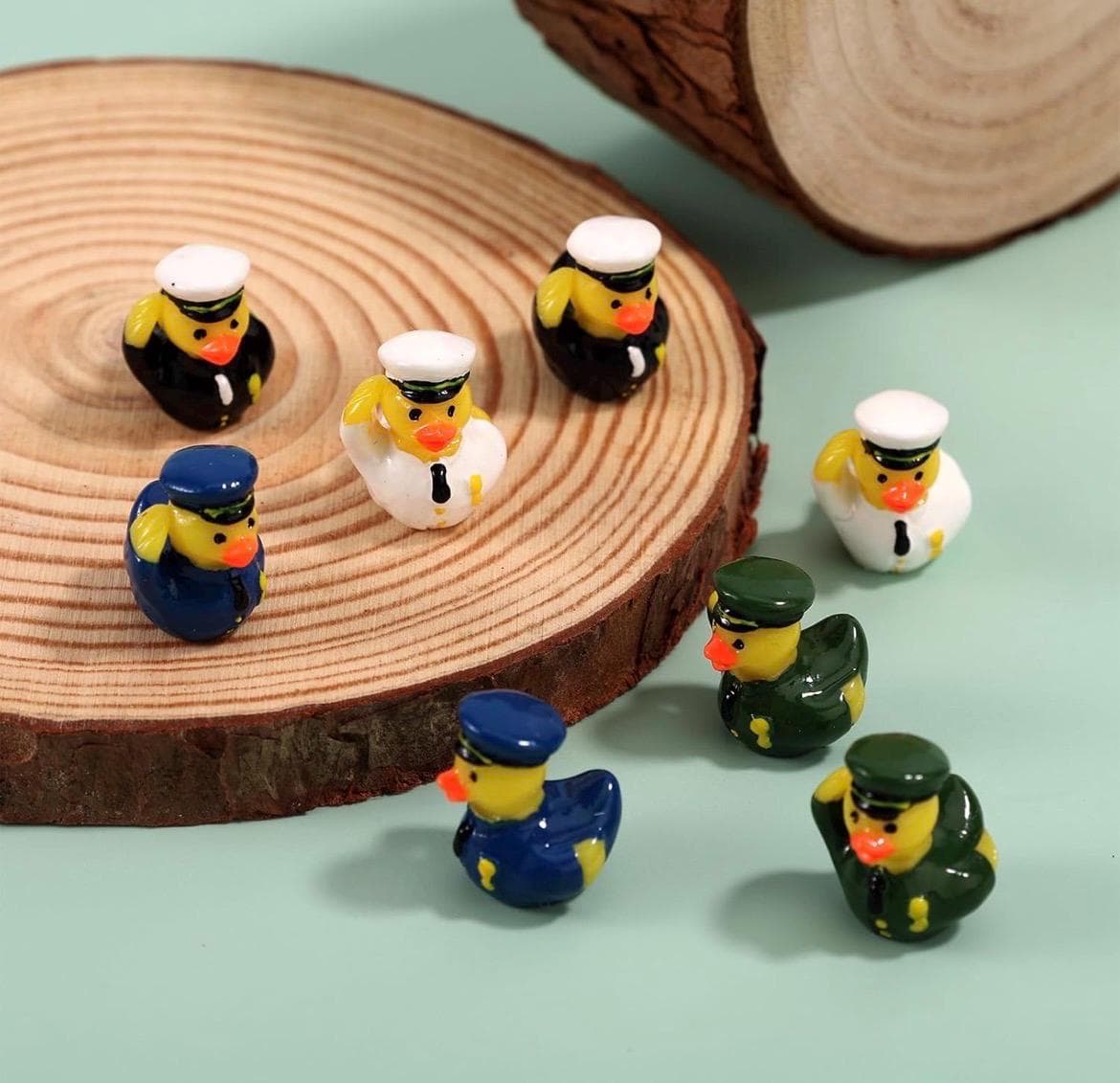 Veteran Tribute Mini Duck Set – 8 Piece Hand-Painted Resin Military Ducks - Thumbnail 6