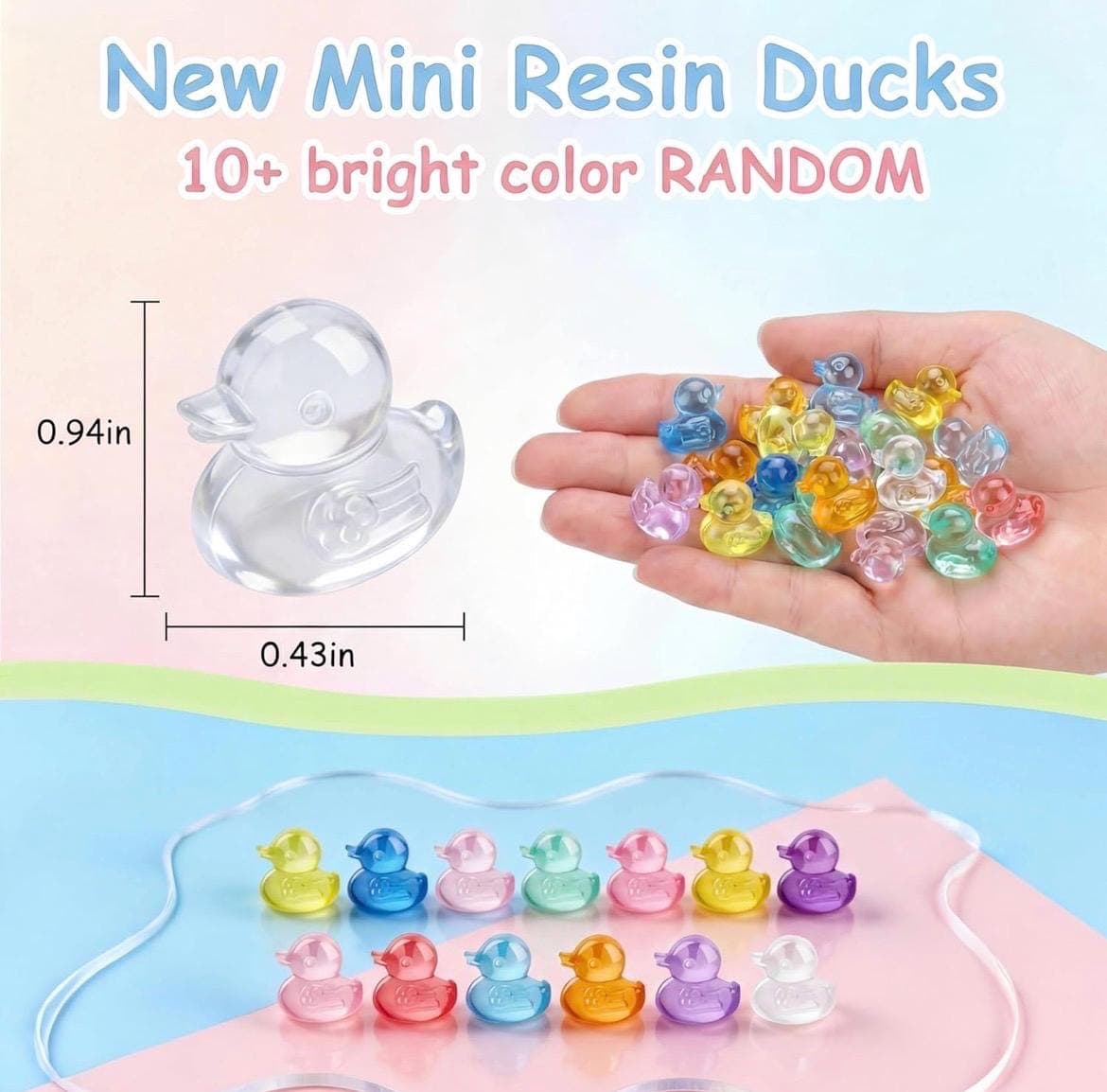 20 PCS Mini Resin Ducks – Colorful Random Mix for Crafts, Jeep, Cruise (0.94in) - Thumbnail 4