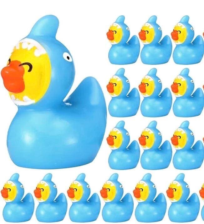 5pc Resin Shark Duck Mini Figures, Beach Theme Party Favors, Cruise Ducks - Thumbnail 3