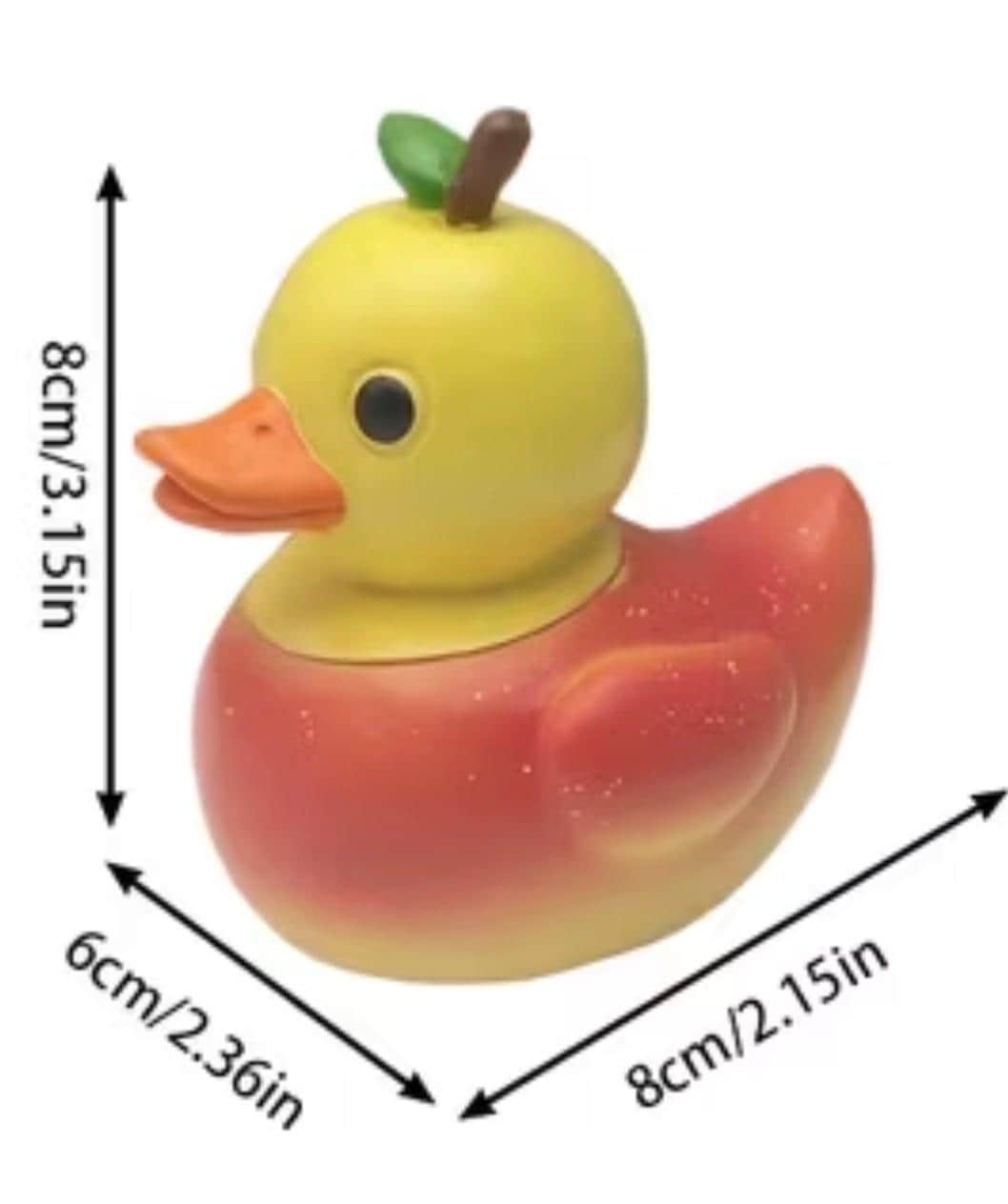 Apple Resin Duck | Fall Cruise Jeep Toy, Collectible Figurine - Thumbnail 3