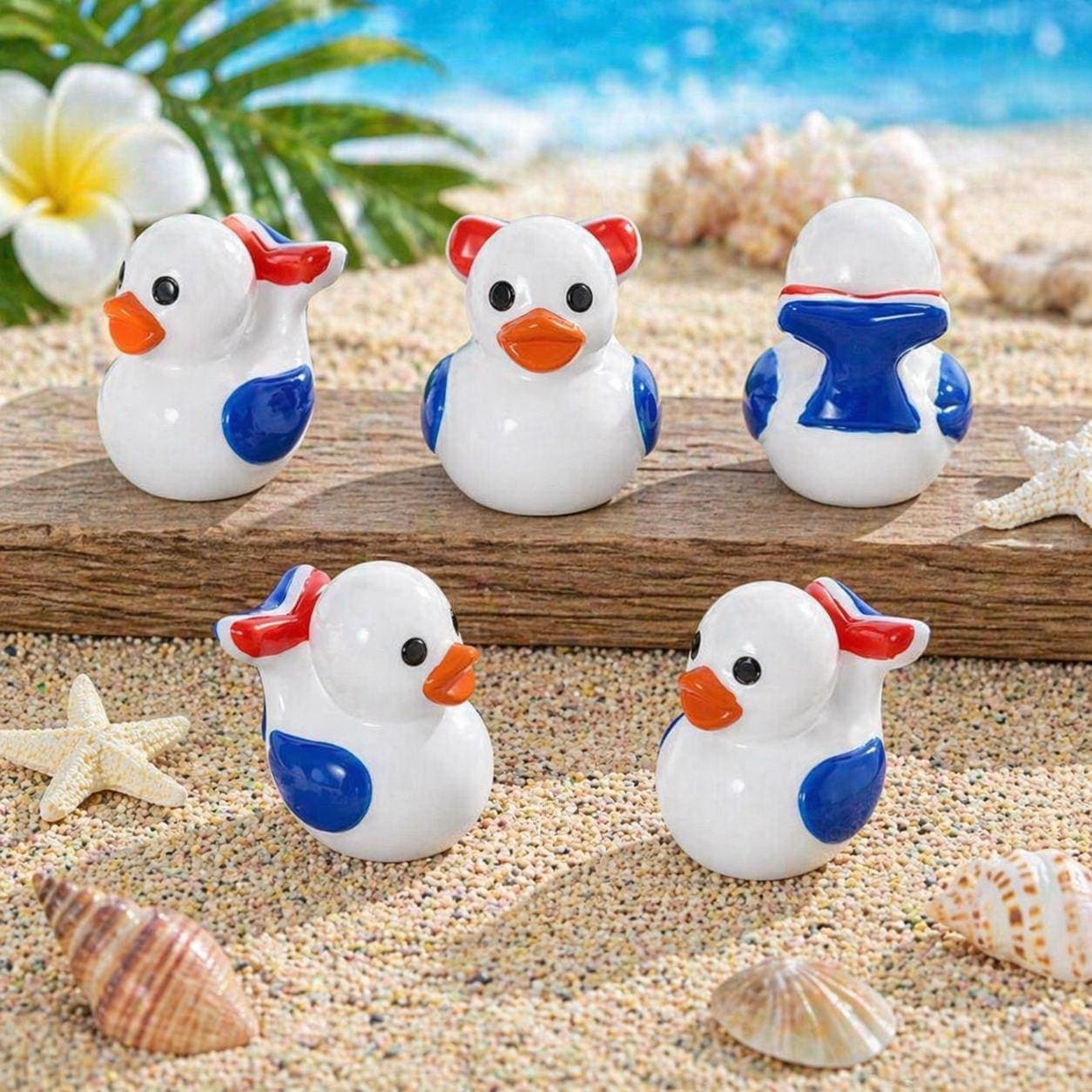 5pcs Whale Tail Mini Ducks – Style 2 Resin Collectibles for Cruise, Jeep Ducking - Thumbnail 6