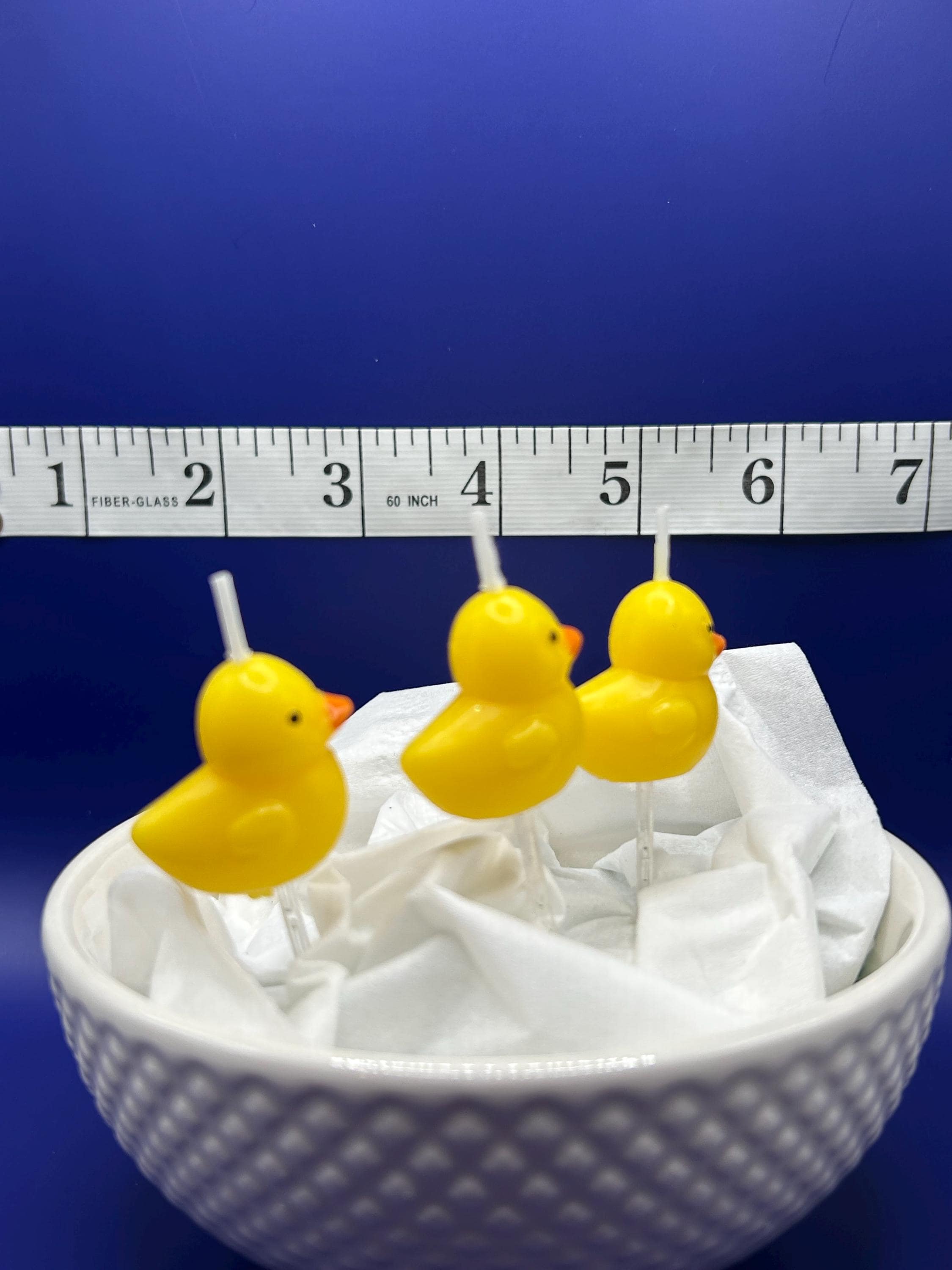 Set of 3 Yellow Rubber Duck Candles – Mini Duck Party Favors, Baby Shower Gift - Thumbnail 4