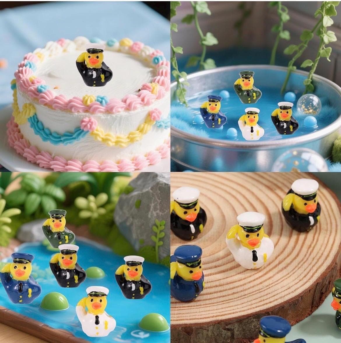 Veteran Tribute Mini Duck Set – 8 Piece Hand-Painted Resin Military Ducks - Thumbnail 4
