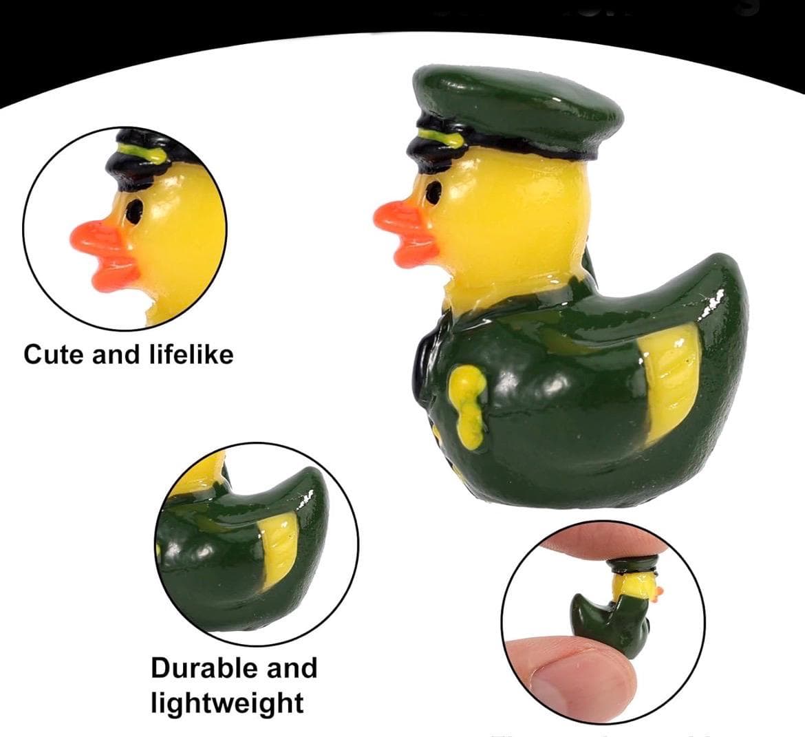 Veteran Tribute Mini Duck Set – 8 Piece Hand-Painted Resin Military Ducks - Thumbnail 3