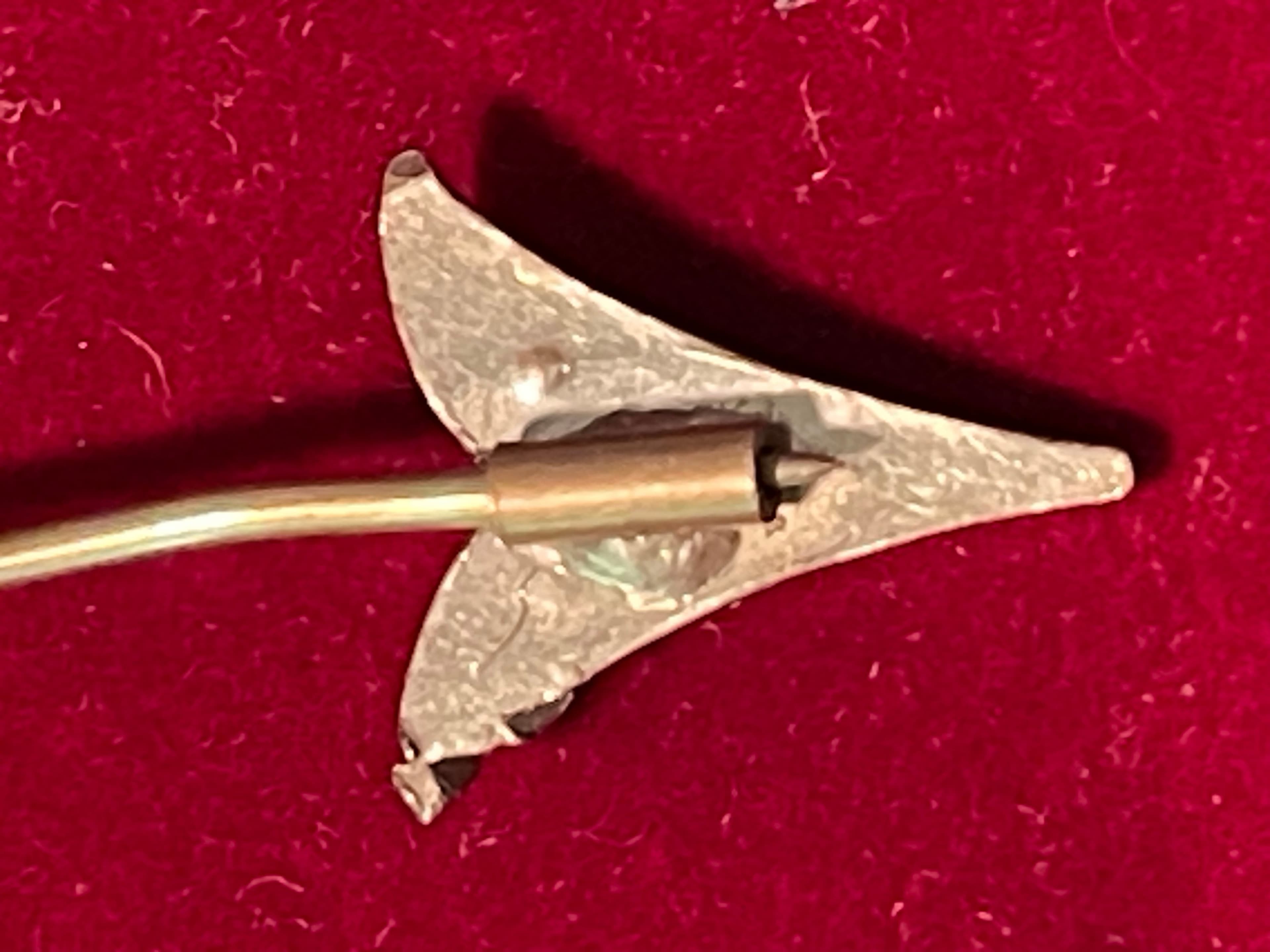 Vintage Pearl & Crystal Hat/Lapel Pin - Thumbnail 8