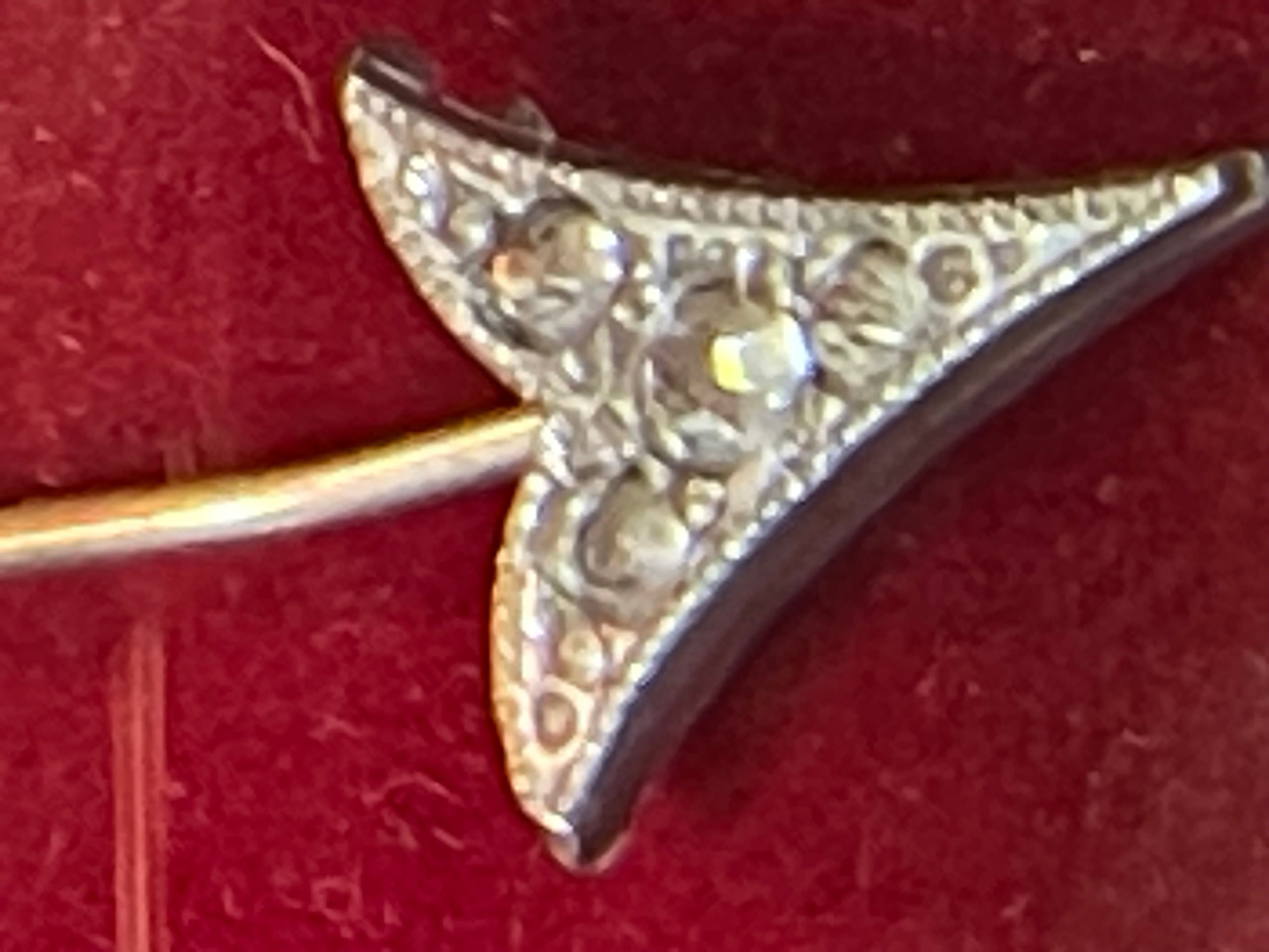 Vintage Pearl & Crystal Hat/Lapel Pin - Thumbnail 11
