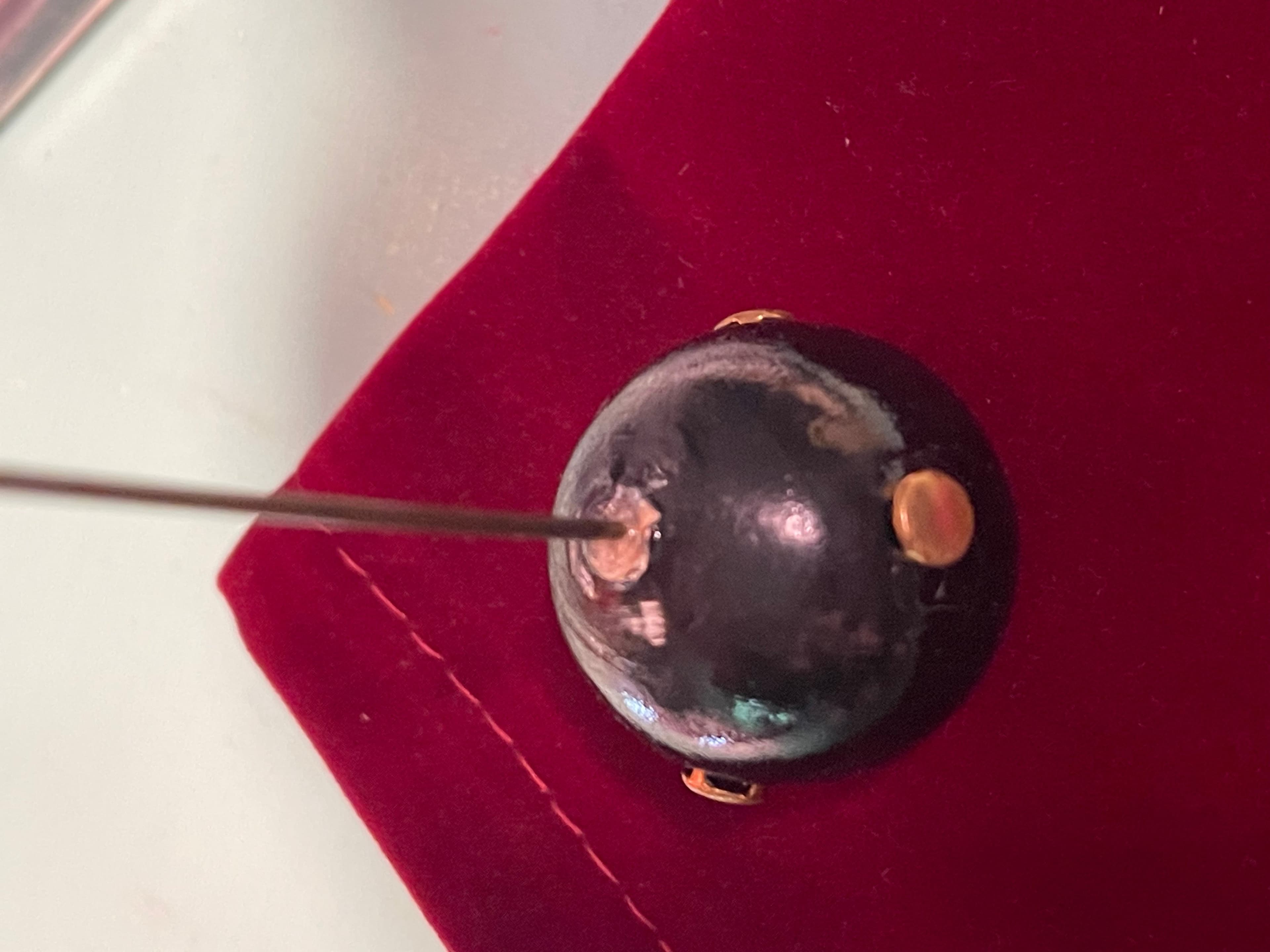 Vintage Art Deco Round Hat/Lapel Pin - Thumbnail 6
