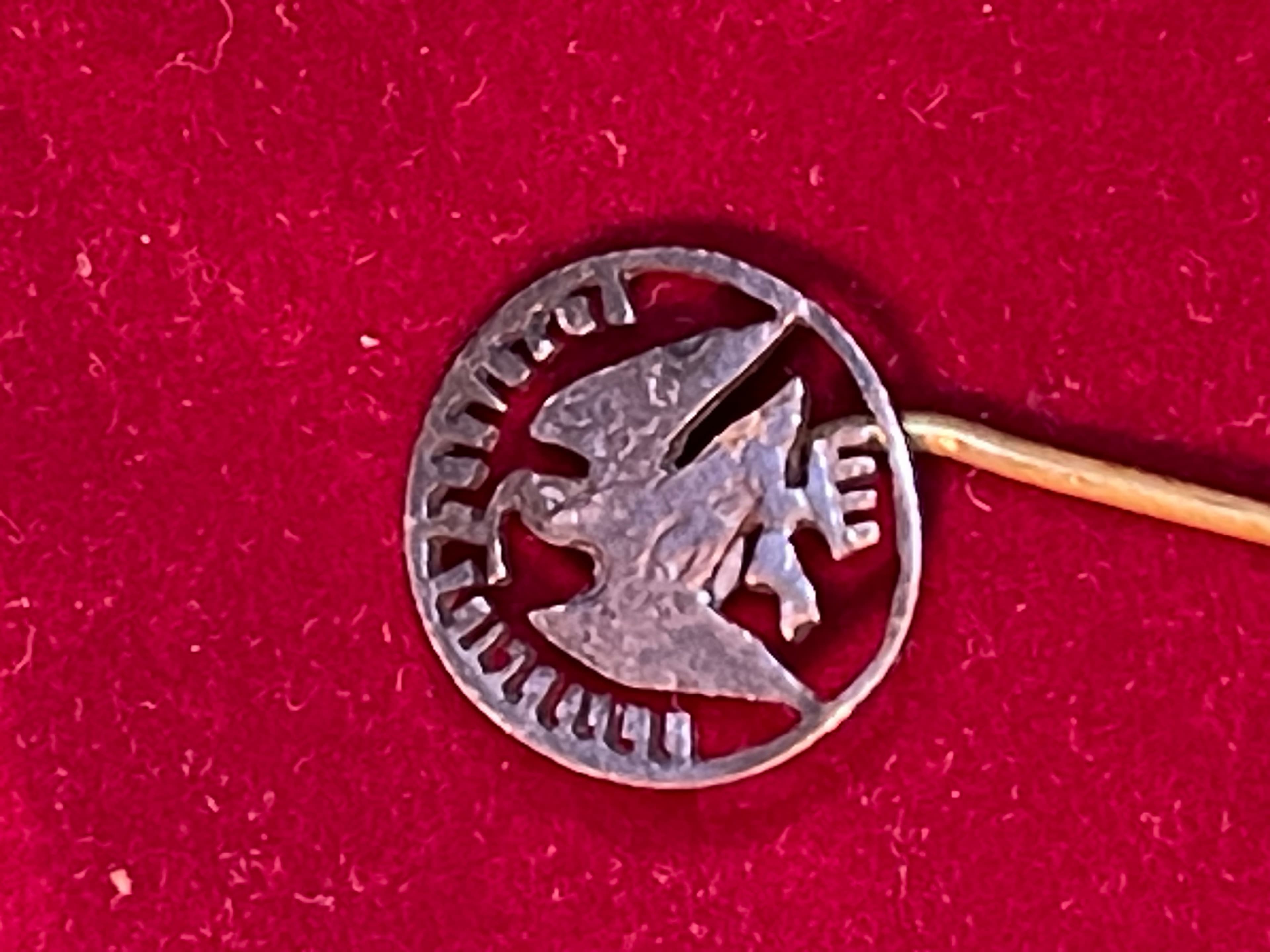 Vintage Mexican Silver Centavos Eagle Stick Pin - Thumbnail 2