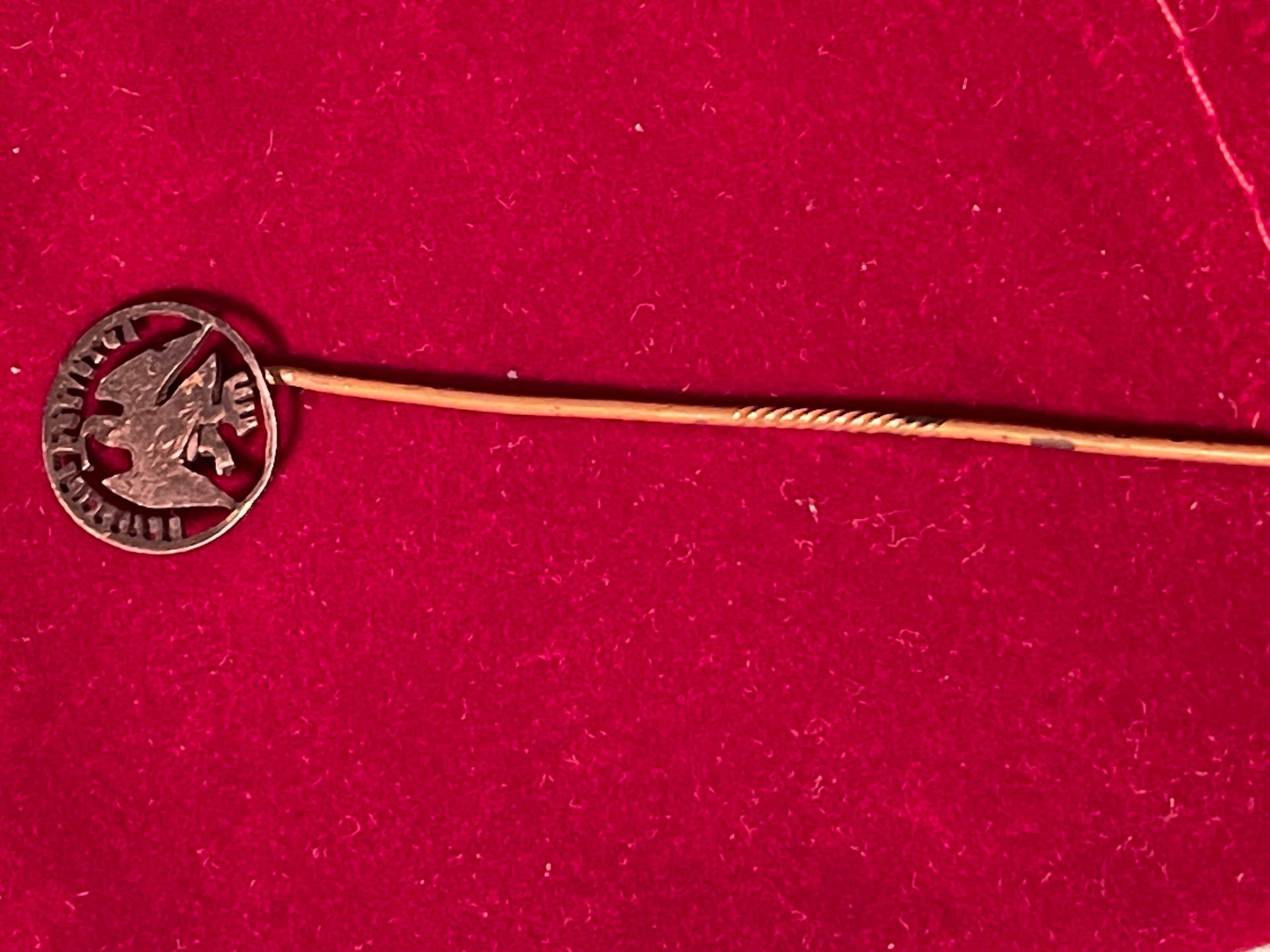Vintage Mexican Silver Centavos Eagle Stick Pin - Thumbnail 3