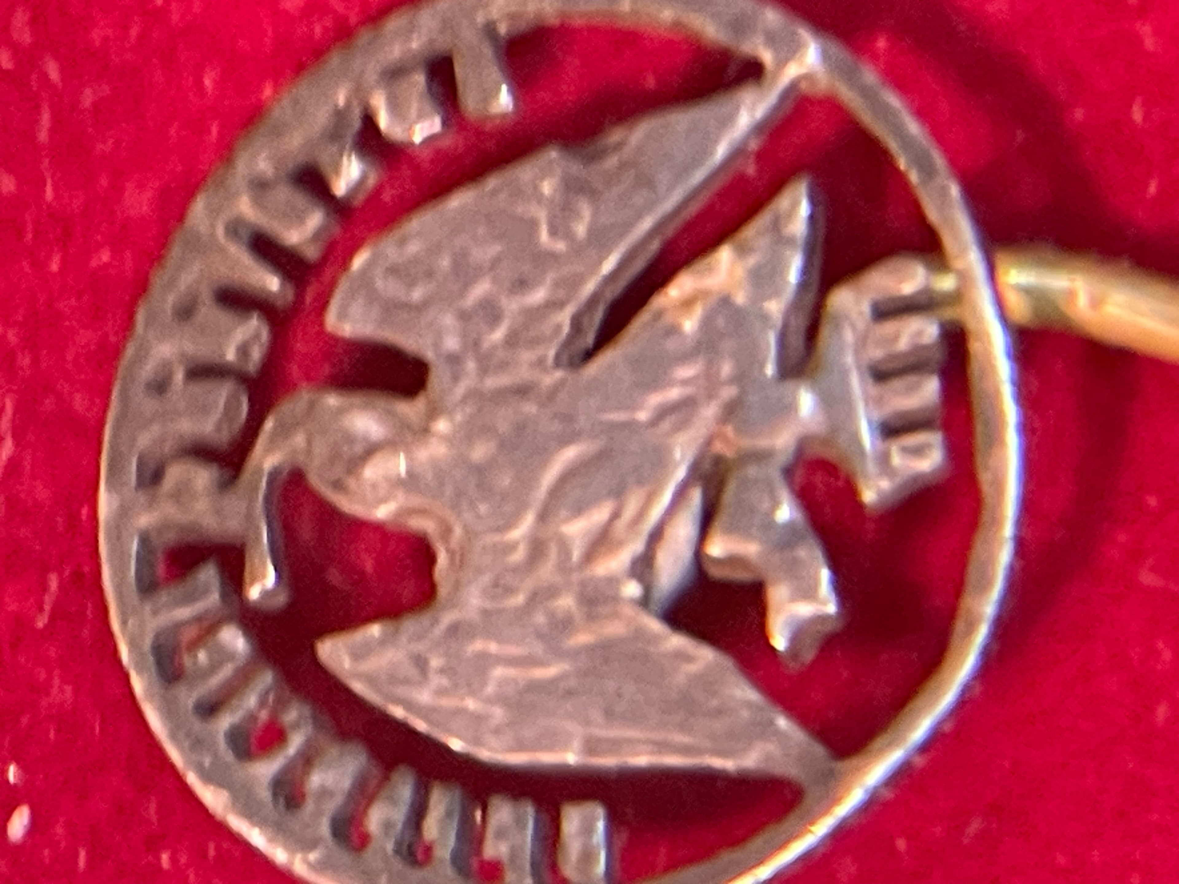 Vintage Mexican Silver Centavos Eagle Stick Pin - Thumbnail 7