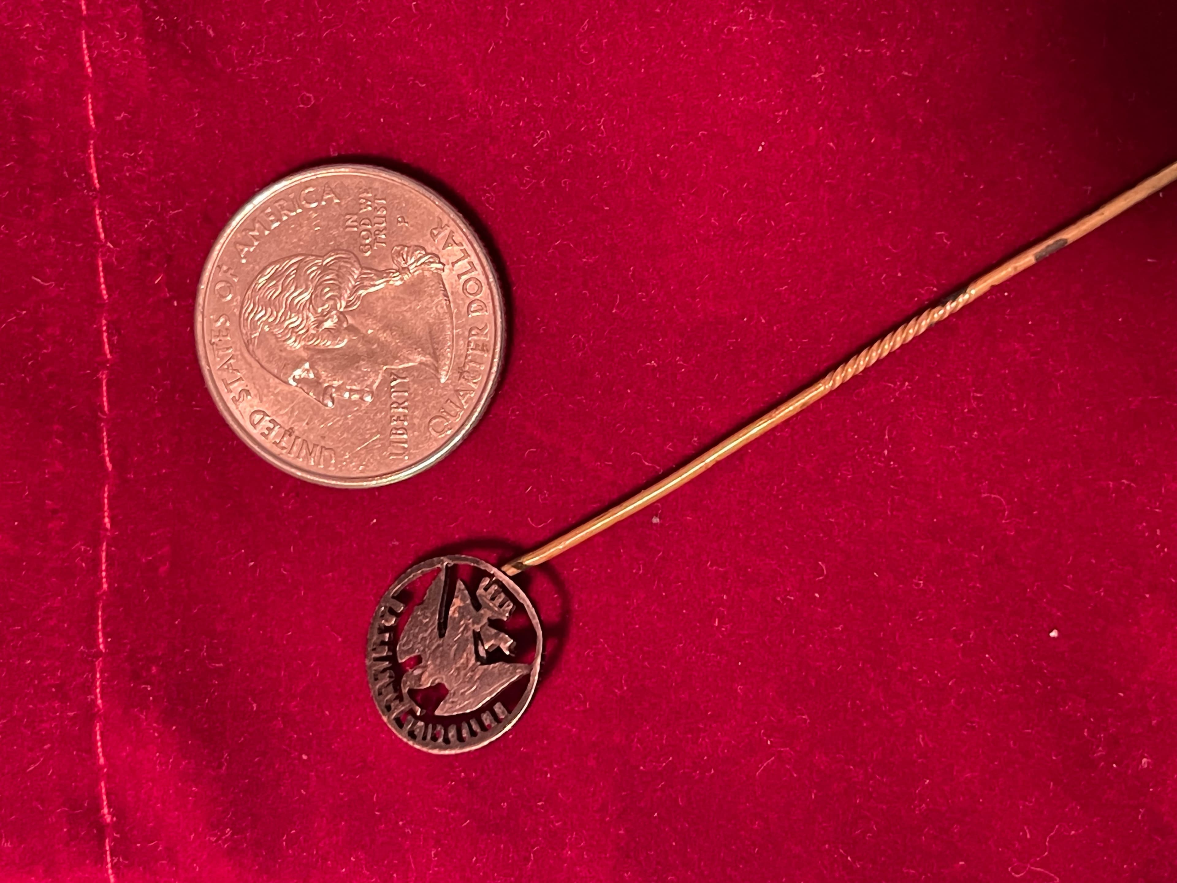 Vintage Mexican Silver Centavos Eagle Stick Pin - Thumbnail 13
