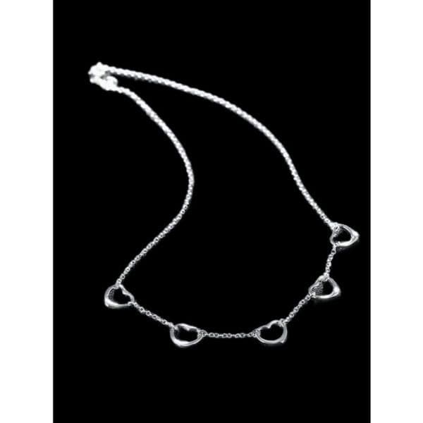 The 5 heart Sterling Silver necklace - Thumbnail 2