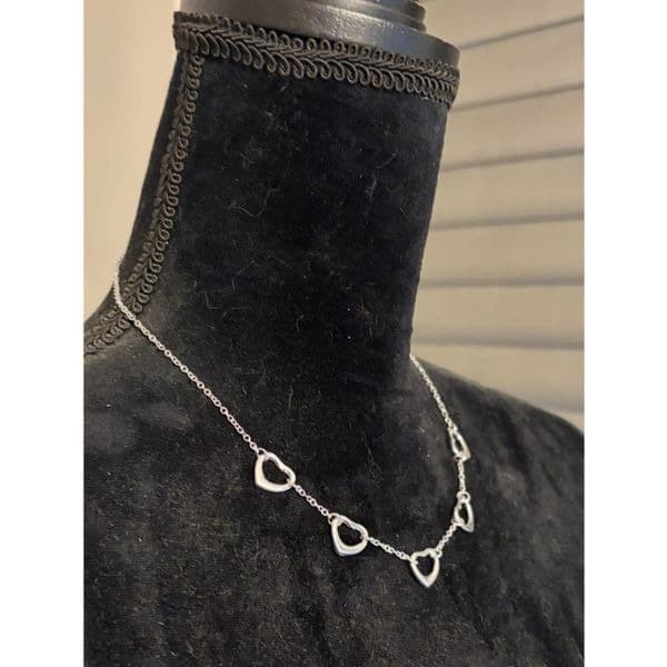 The 5 heart Sterling Silver necklace - Thumbnail 3