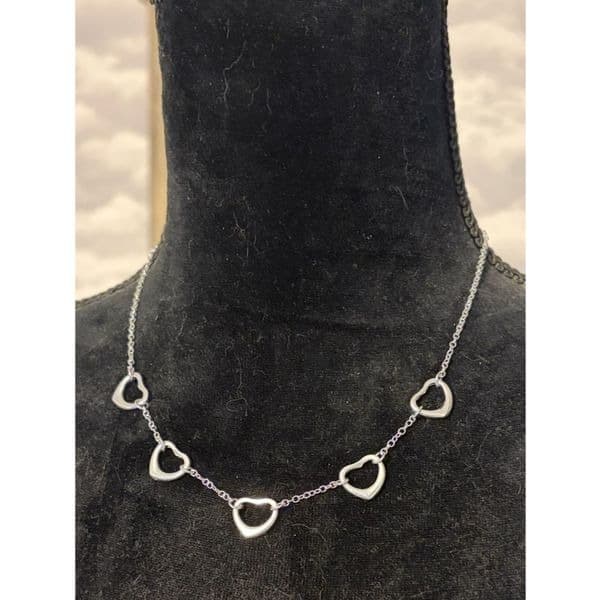 The 5 heart Sterling Silver necklace - Thumbnail 4