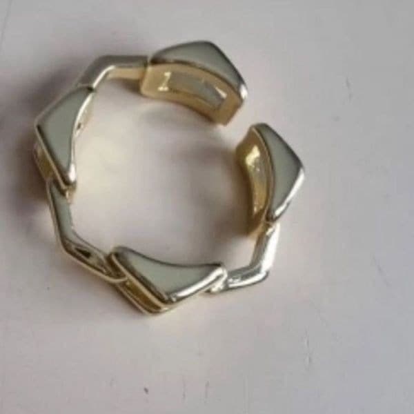 The 3D Geo Ring in 18k gold over 925 silver adjustable - Thumbnail 5