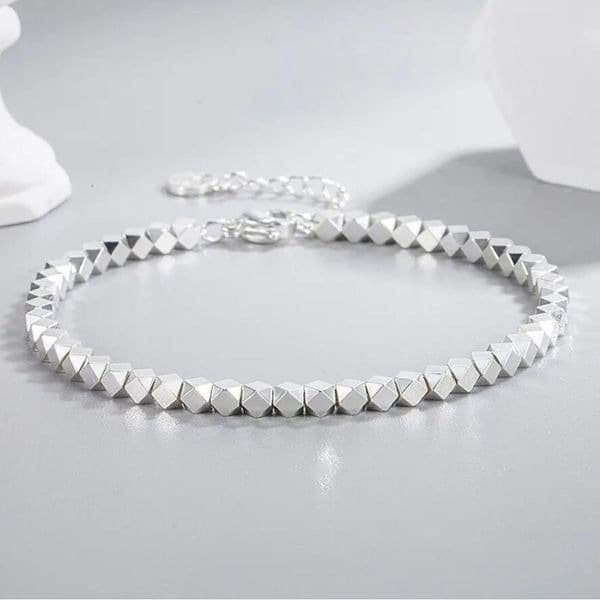 The Abstract Sparkle Chain Link Bracelet in 925 silver - Thumbnail 3