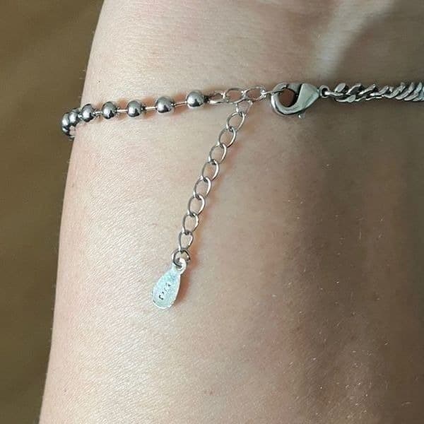 The Delicate Drop Chain and Link Bracelet in 925. - Thumbnail 9