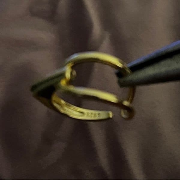 The Abstract Ring in 925 silver plated with yellow 14k gold - Thumbnail 6