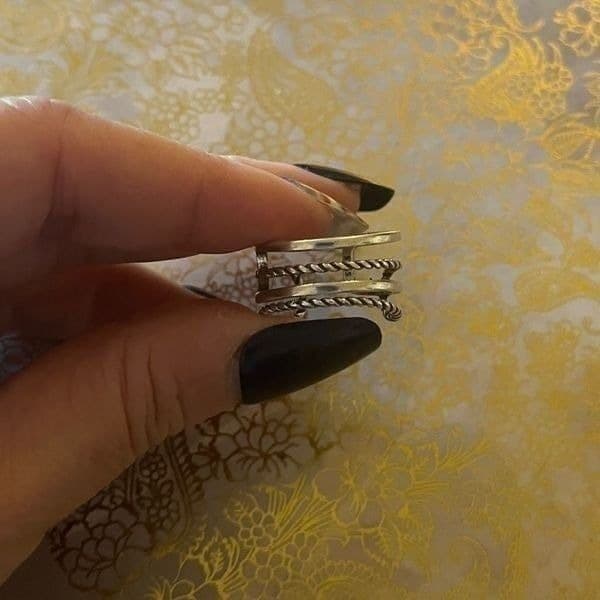 The Multimedia Stack Ring in silver - Thumbnail 4