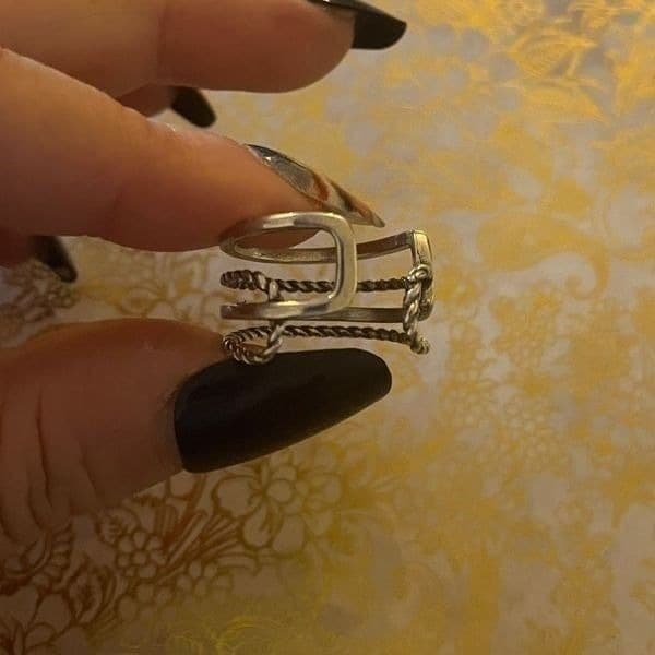 The Multimedia Stack Ring in silver - Thumbnail 5