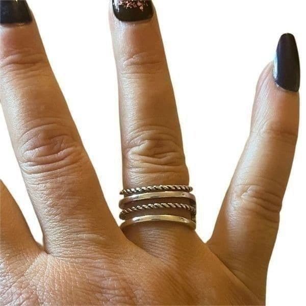 The Multimedia Stack Ring in silver - Image 1